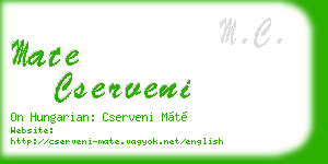mate cserveni business card